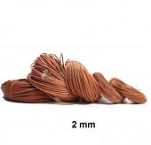 Deri İp Sırım Yuvarlak 2 mm Naturel 1mt (Leathercraft, Deri Hobi) - 1