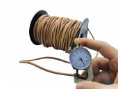 Deri Sırım İp Yuvarlak 4 mm Naturel 1mt (Leathercraft, Deri Hobi) - 4