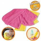Automix Araba Araç Otomobil Oto Ev Zemin Parke Kurulama Temizleme Mikrofiber Bez 2li Set 35x35 - 1