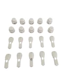 Bağcık İçin Buton Model Akıllı Kilitl Mekanizması 5 Çift - 20 Parça thumbnail 3