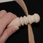 Deri Kenarı Perdahlama Ahşap Şimşir Ağacı 1 Adet Deri El Aleti - 4