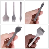 SRTfootcare Fransız Tarzı Çapraz Çatal Deri Zımbası - 3