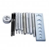 Pratik Perçin ve Çıtçıt İçin Pres Aleti Seti + Zımba 11  Parça Deri El Aleti - 1