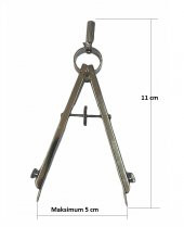 Metal İğne Uçlu Pergel 11cm Deri El Aleti - 4