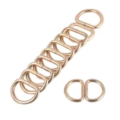 D Metal Halka, Çanta Sapı İçin D Halka 25 Adet Altın Sarı - 5