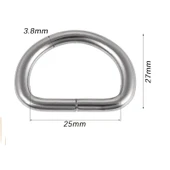 D Metal Halka, Çanta Sapı İçin D Halka 25 Adet Antik Kahve thumbnail 7