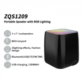 Ev Müzik Kutusu Kablosuz RGB Işık Taşınabilir Masa Mini Bluetooth Subwoofer Hoparlör - 4