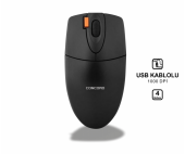 Concord C-1 Optik Kablolu Mouse - 3
