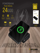 SPRANGE SR-P6 24000 mAh Wireless Kablosuz Şarj 5W/10W/15W PowerBank   (Kişiselleştirilebilir) - 2