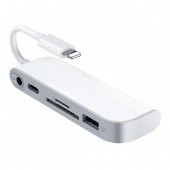 Concord Lightning To Usb + Kart Okuyucu (SD/TF)+ Şarj + 3.5mm Aux Dönüştürücü - 1