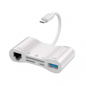 Concord BYL-1034 RJ45 Lan 100Mhz Lightning Şarj Bağlantılı OTG Dönüştürücü - 2