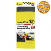 Automix Araba Araç Otomobil Oto İç Dış Ofis Ev Cam Kurulama Temizleme Mikrofiber Bez 2li Set 50x50 - 1