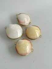 Deniz Kabuğu Cüzdan 6,5 x 3 cm - Clam Kabuk Cüzdan - 7