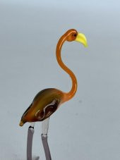 El Yapımı Murano Cam Flamingo Biblo A33-02 - 6