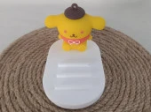 Telefon Tutucu Sanrio Pompompurin Silikon Telefon Standı Karakter Figür Oyuncak thumbnail 2
