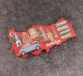 Magnet Harita Deniz Araba Turistik Buzdolabı Süsü Manyetik Mıknatıslı Hediyelik Eşya - 2