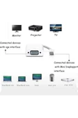 Mini Display Port To VGA Dönüştürücü Kablo Mdp Male (Erkek) VGA Famele (Dişi) - 2