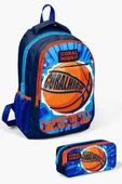 Coral High Kids Lacivert Mavi Basketbol Desenli 2'li Okul Çanta Seti - Erkek Çocuk - 1