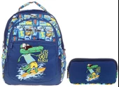 Kaukko Lacivert Timsah İlkokul Sırt Çantası ve Kalemlik Seti - Erkek Çocuk thumbnail 1