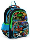 Coral High Siyah Mavi Grafiti İlkokul Okul Sırt Çantası - Erkek Çocuk thumbnail 1