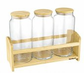 Bambum Bench 4 Parça Standlı Baharatlık Seti Büyük B4632 - 1