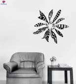 Duvar Oturma Odası, Yatak Odası Sticker Sihirli Tılsım Çiçek Dreamcatcher Tüyler Süs Benzersiz Hediyelik thumbnail 1