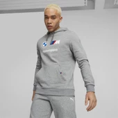 Puma BMW MMS ESS Hoodie Fleece Erkek Günlük Sweatshirts 62130103 Gri - 1