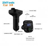 Zhltools Car X8 Otomobil Fm Transmitter Bluetooth Usb Mp3 Sd Kart - 4