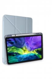 Peeq iPad Pro 11 2020 Kılıf Kalemlikli Tri Folding Smart Katlanabilir Standlı 360 Tam Koruma Kılıf - 1