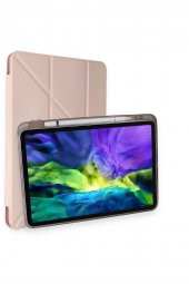 Peeq iPad Pro 11 2018 Kılıf Kalemlikli Tri Folding Smart Katlanabilir Standlı 360 Tam Koruma Kılıf - 5