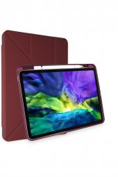 Peeq iPad Air 3 10.5 Kılıf Kalemlikli Tri Folding Smart Katlanabilir Standlı 360 Tam Koruma Kılıf - 9