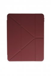 Peeq iPad Pro 12.9 2020 Kılıf Kalemlikli Tri Folding Smart Katlanabilir Standlı 360 Tam Koruma Kılıf - 10