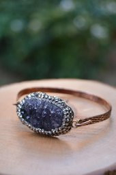 STONEAGE JEWELLERY El Yapımı Ametist Doğal Taş Bileklik thumbnail 2
