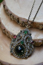 STONEAGE JEWELLERY Zümrüt Doğal Taş Kolye thumbnail 2