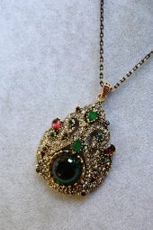 STONEAGE JEWELLERY Zümrüt Doğal Taş Kolye thumbnail 4