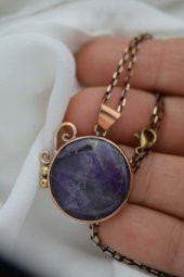 STONEAGE AMETİST TAŞLI ÖZEL TASARIM KOLYE thumbnail 1