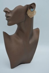 STONEAGE TURKUAZ TAŞLI KALP KÜPE thumbnail 2