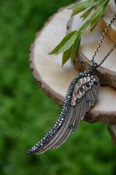 STONEAGE JEWELLERY El Yapımı Melek Kanat Bayan Kolye - 1