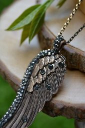 STONEAGE JEWELLERY El Yapımı Melek Kanat Bayan Kolye - 3
