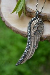 STONEAGE JEWELLERY El Yapımı Melek Kanat Bayan Kolye - 4