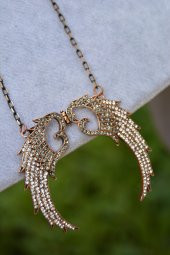 STONEAGE JEWELLERY İki Renkli Melek Kanat Bayan Kolye thumbnail 2