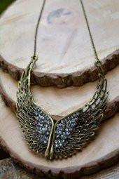 STONEAGE Bronz Melek Kanadı Bayan Kolye thumbnail 2