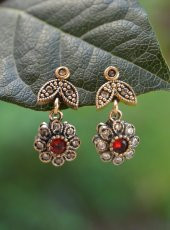 STONEAGE Yakut ve Zirkon Taşlı Bayan Otantik Küpe - 4