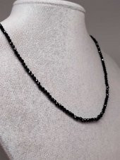 Turmalin Taşı 3mm 1000 Ayar Gümüş İpli Kolye (Sabit Klipsli) thumbnail 1