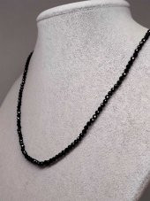 Turmalin Taşı 3mm 1000 Ayar Gümüş İpli Kolye (Sabit Klipsli) thumbnail 2