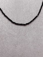 Turmalin Taşı 3mm 1000 Ayar Gümüş İpli Kolye (Sabit Klipsli) thumbnail 4