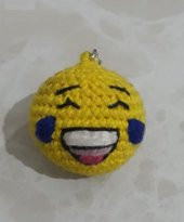 Gülen Surat Emoji Amigurumi Anahtarlık Oyuncak - 1