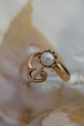 STONEAGE ELİF VAV İNCİLİ YÜZÜK thumbnail 1