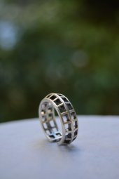 STONEAGE Antik Gümüş Bohem Unisex Ayarlanabilir Yüzük thumbnail 2