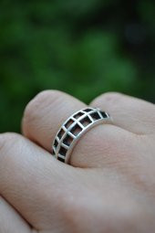 STONEAGE Antik Gümüş Bohem Unisex Ayarlanabilir Yüzük thumbnail 4